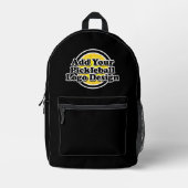 プリントカットソーバッグあなたのピックボールロゴ プリントバックパック (正面)