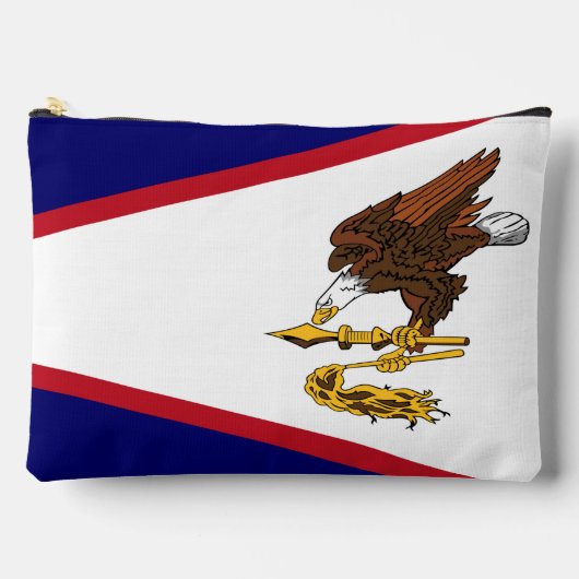 プリントカットソーバッグとアメリカ合衆国サモア国旗 アクセサリーポーチ (正面)