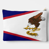 プリントカットソーバッグとアメリカ合衆国サモア国旗 アクセサリーポーチ (裏面)