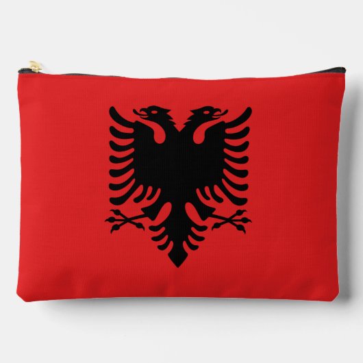 プリントカットソーバッグとアルバニア国旗 アクセサリーポーチ (正面)
