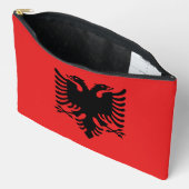 プリントカットソーバッグとアルバニア国旗 アクセサリーポーチ (見開き)