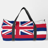 プリントカットソーバッグとハワイ州旗，アメリカ ダッフルバッグ (正面)