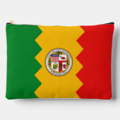 プリントカットソーバッグと米国ロサンゼルス州旗 アクセサリーポーチ (正面)