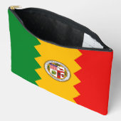 プリントカットソーバッグと米国ロサンゼルス州旗 アクセサリーポーチ (見開き)