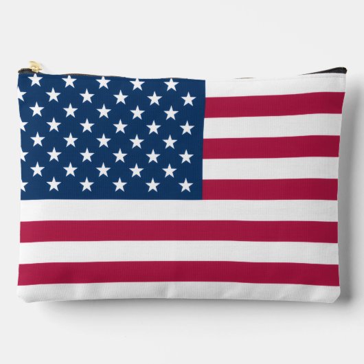 プリントカットソーバッグと米国国旗 アクセサリーポーチ (正面)