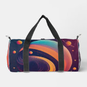 プリントカットソーバッグは宇宙デ鮮やかザーズ ダッフルバッグ (正面)