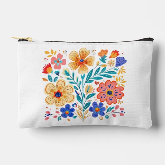 プリントカットソーバッグエスニックデザイン アクセサリーポーチ (正面)