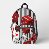 プリントカットソーバッグサイコロエース プリントバックパック (正面)