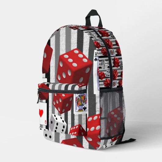 プリントカットソーバッグサイコロエース プリントバックパック (裏面右端)