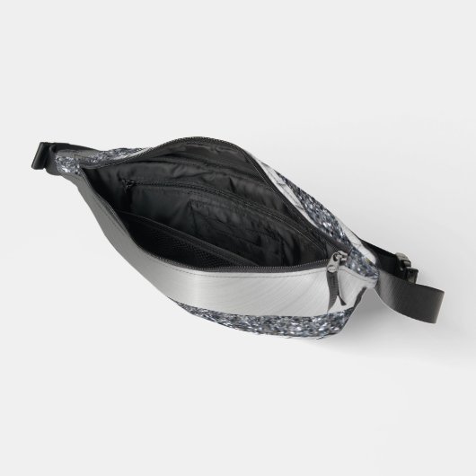 プリントカットソーバッグシルバーグリッター ファニーパック (見開き)