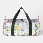 プリントカットソーバッグダフェルメリークリスマス誕生日 ダッフルバッグ (裏面)