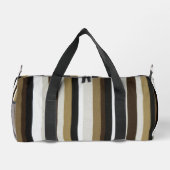 プリントカットソーバッグドゥフェルベージュブラウンストライプ ダッフルバッグ (裏面)