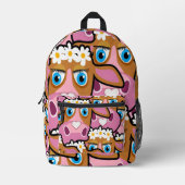 プリントカットソーバッグフローラカウピンク プリントバックパック (正面)