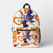 プリントカットソーバッグフローラフェアリーオレンジハート プリントバックパック (正面)