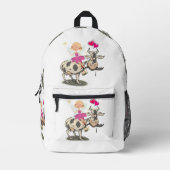 プリントカットソーバッグフローラフェアリー牛 プリントバックパック (正面)