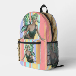 プリントカットソーバッグフローラ妖精 プリントバックパック