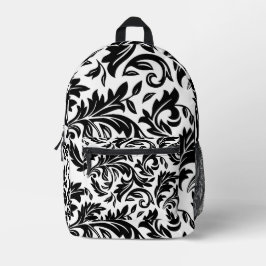 プリントカットソーバッグホワイト – P0358 プリントバックパック