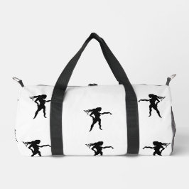 プリントカットソーバッグ：ダッフェルバッグ女性パワー。 ダッフルバッグ