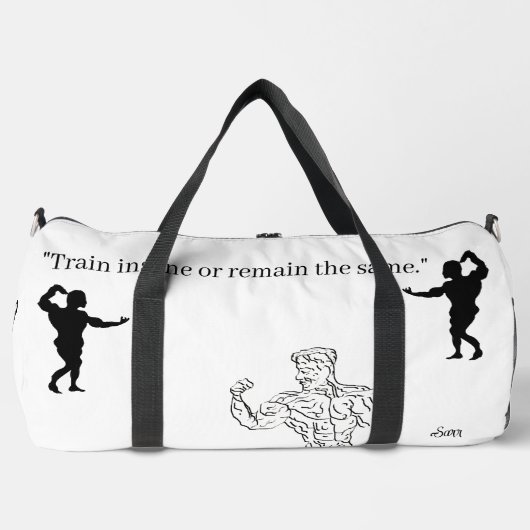 プリントカットソーバッグ/デュッフェルバッグ（パワー強度） ダッフルバッグ (正面)