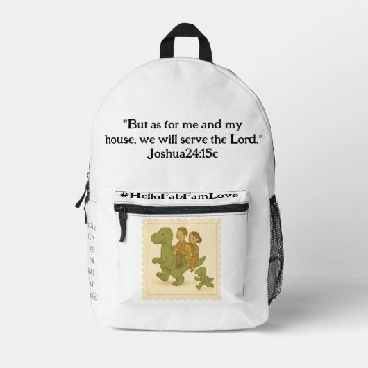 プリントカットソーバッグ プリントバックパック (正面)