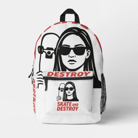 プリントカットソーバッグ プリントバックパック (正面)