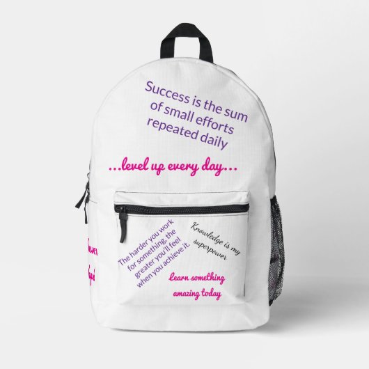 プリントカットソーバッグ プリントバックパック (正面)