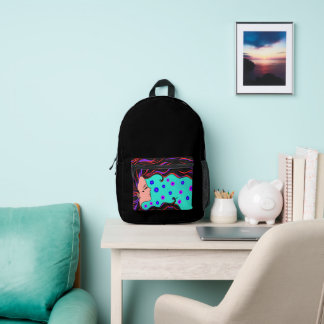 プリントカットソーバッグ プリントバックパック