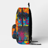 プリントカットソー絵を描（ばちゃばちゃ）跳ねるリュック プリントバックパック (右)