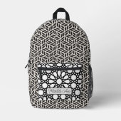 プリントカットソーBackpack – パーソナライズB/Wスター プリントバックパック (正面)