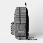 プリントカットソーBackpack – パーソナライズB/W パターン（の模様が）ある プリントバックパック (右)