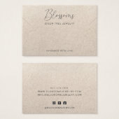 プリントクラフト紙ネックレスブレスレットディスプレイカード (正面&裏面)