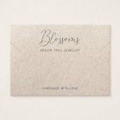 プリントクラフト紙ネックレスブレスレットディスプレイカード (正面)