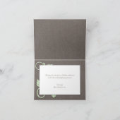 プリントグリーン グリッター ラスティック サンクス カード (内部)