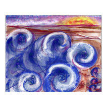 プリントコンテンポラリー宝石トーンseascape Europe