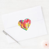 プリントステッカーに子どもの芸術を ハートシール (封筒)