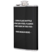 プリントステンレススチール フラスク - 酒好きへのギフト (左)
