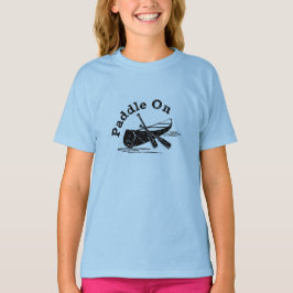 プリントダメージ加工パドルオンデザイン - ガールズ ベーシックTシャツ Tシャツ