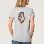 プリントデザインの女性用 Tシャツ (裏面)