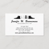 プリントデマンドホワイトスポーツジムシューズ 名刺 (裏面)