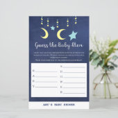 プリントトゥインクルトゥインクルムーンスターベビーシャワーゲーム (スタンド正面)