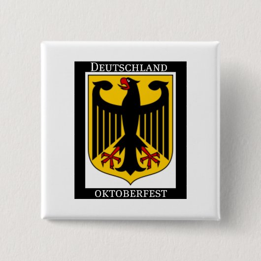 プリントドイツのオクトーバーフェストのドイツの紋章付き外衣 缶バッジ (正面)