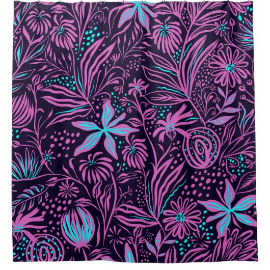 プリントパターンシートスケッチ シャワーカーテン (正面)