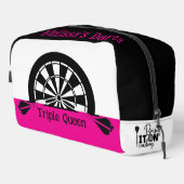 プリントパーソナライズされたカットシューダーツバッグ ドップキット (右コーナー)