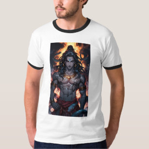 プリントヒンズー教の神シヴァ Tシャツ