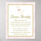 プリントピンクスワン赤ちゃんシャワーゲームポスター ポスター (正面)