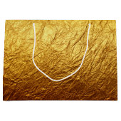 プリントフェイクゴールドフォイルモダンウェディングパーティー ラージペーパーバッグ (正面)
