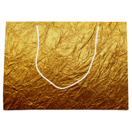 プリントフェイクゴールドフォイルモダンウェディングパーティー ラージペーパーバッグ