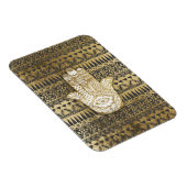 プリントフェイク金ゴールドハンサハンドアンドトライバルアステカ マグネット (右側)