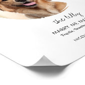 プリントペット犬の結婚式サイン入りドリンク看板 ポスター (角)