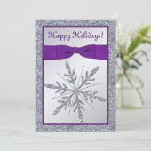 プリントボウスノーフレークホリデーパーティ招待状 招待状 (スタンド正面)